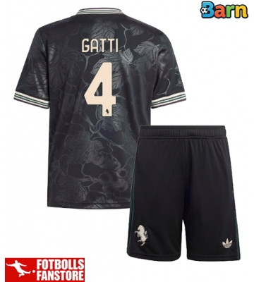Juventus Federico Gatti #4 Tredje Tröja Barn 2025-26 Kortärmad (+ Korta byxor)